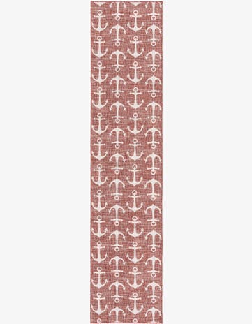 2' 7 x 12' Easy-Clean Coastal Indoor / Outdoor Runner Rug