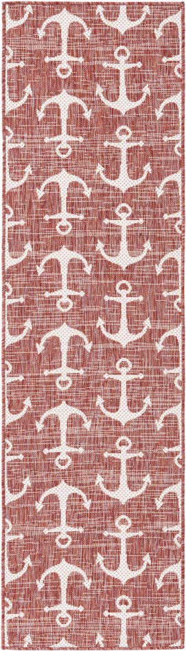 Detail image of 2' x 8' Easy-Clean Coastal Indoor / Outdoor Runner Rug