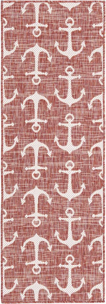 2' x 6' Easy-Clean Coastal Indoor / Outdoor Runner Rug