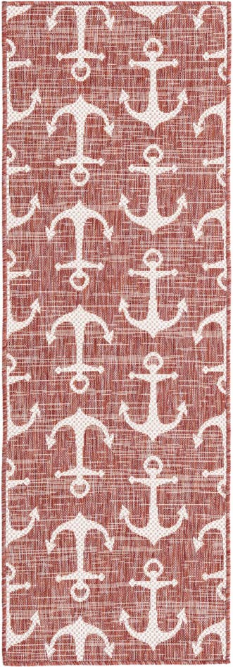 Detail image of 2' x 6' Easy-Clean Coastal Indoor / Outdoor Runner Rug