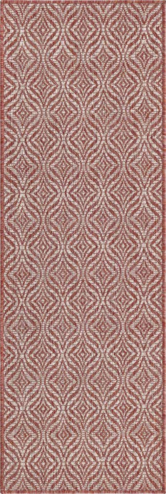 2' x 6' Easy-Clean Lattice Indoor / Outdoor Runner Rug