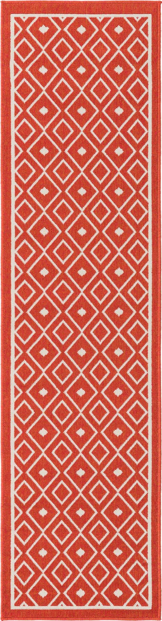2' x 8' Easy-Clean Lattice Indoor / Outdoor Runner Rug