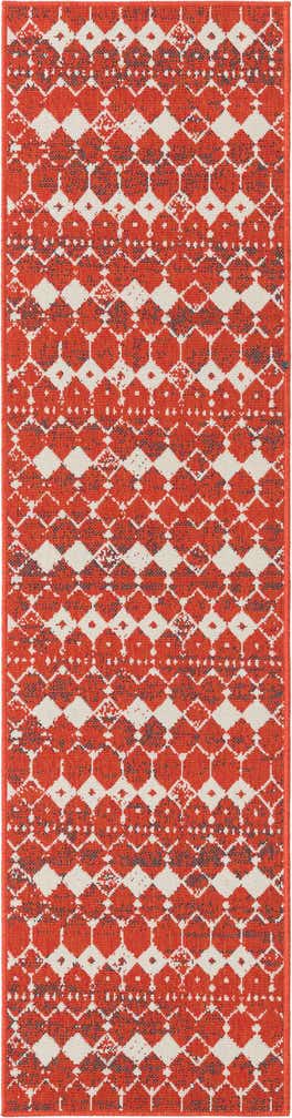 2' x 8' Easy-Clean Lattice Indoor / Outdoor Runner Rug