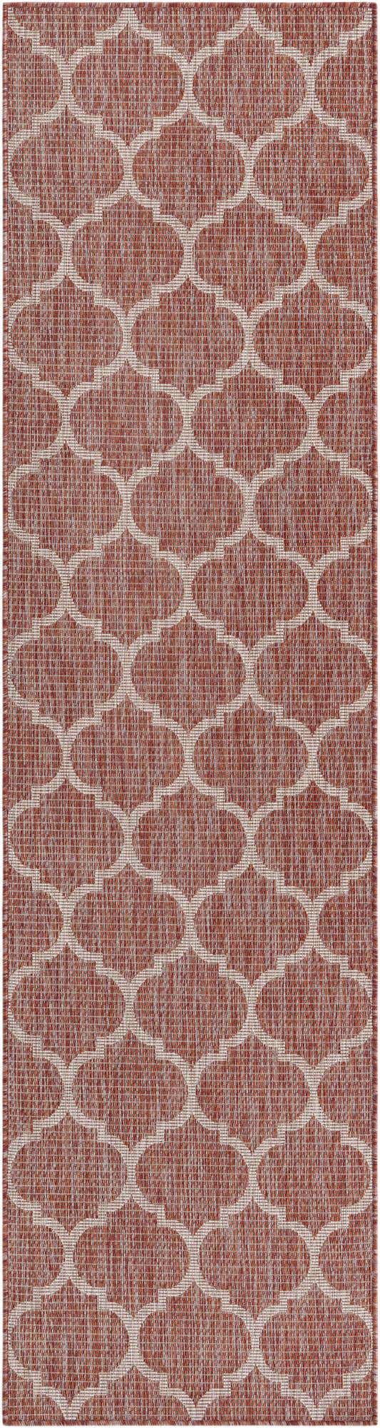 2' 7 x 10' Easy-Clean Lattice Indoor / Outdoor Runner Rug