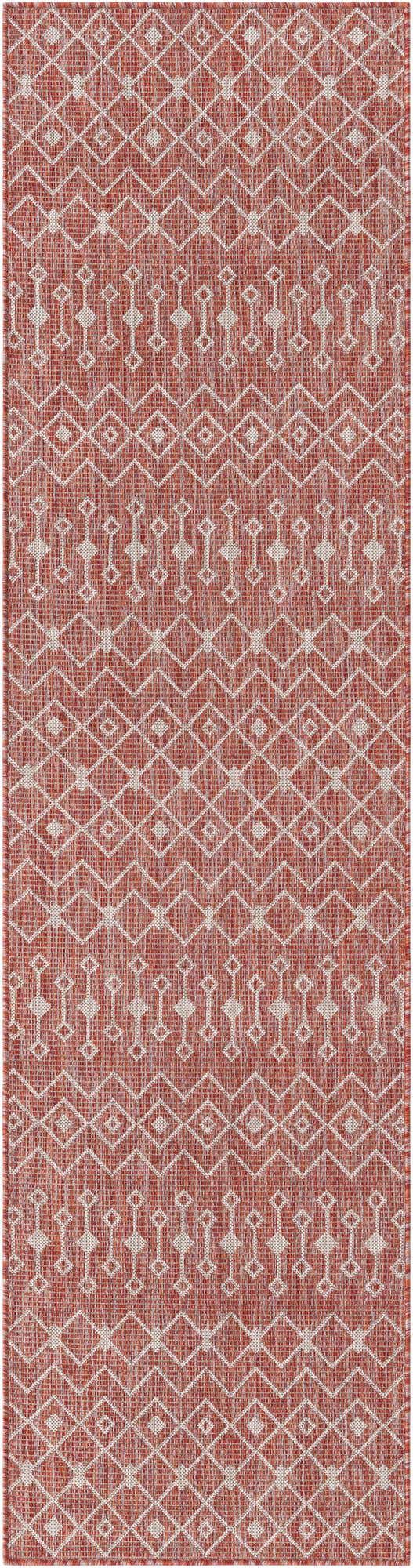 2' 7 x 10' Easy-Clean Lattice Indoor / Outdoor Runner Rug