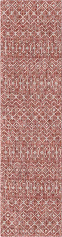 2' 7 x 10' Easy-Clean Lattice Indoor / Outdoor Runner Rug