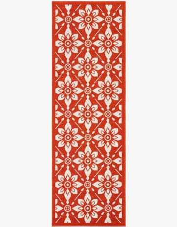 2' x 6' Easy-Clean Lattice Indoor / Outdoor Runner Rug