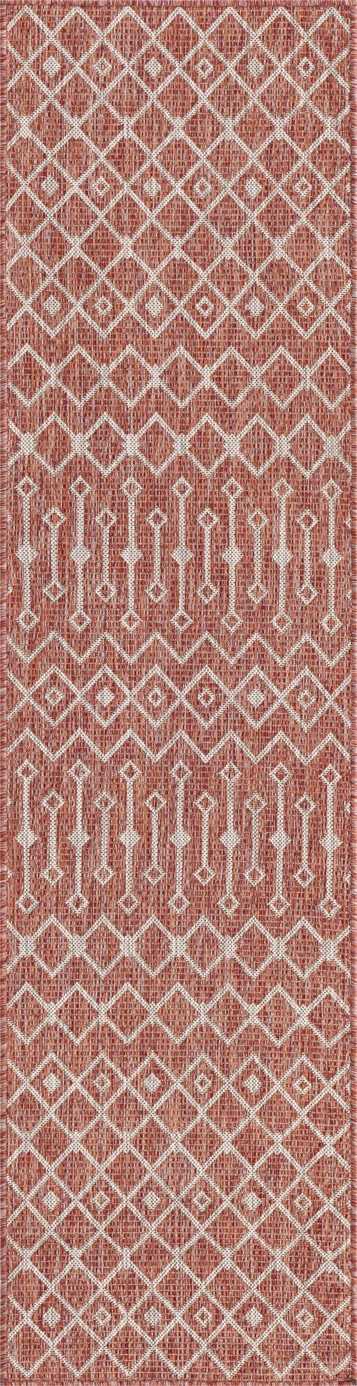 2' x 8' Washable Lattice Indoor / Outdoor Runner Rug