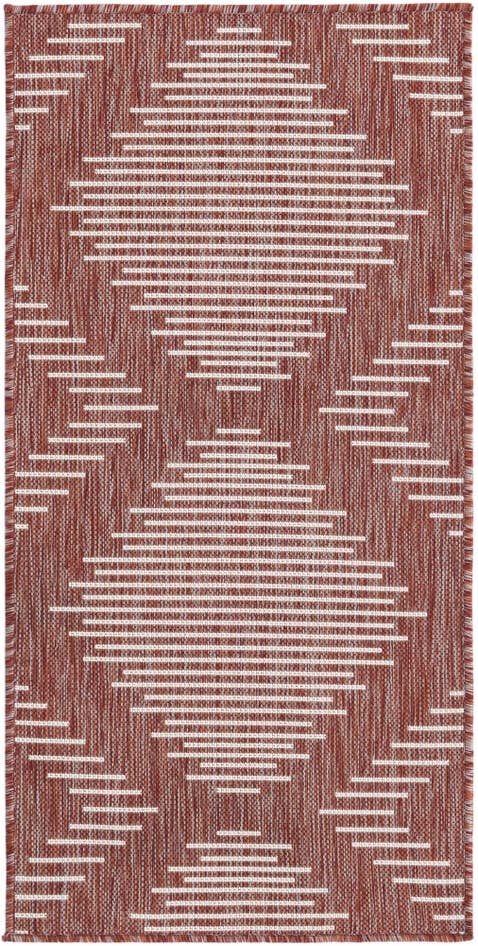 Detail image of 2' x 4' Easy-Clean Modern Indoor / Outdoor Runner Rug