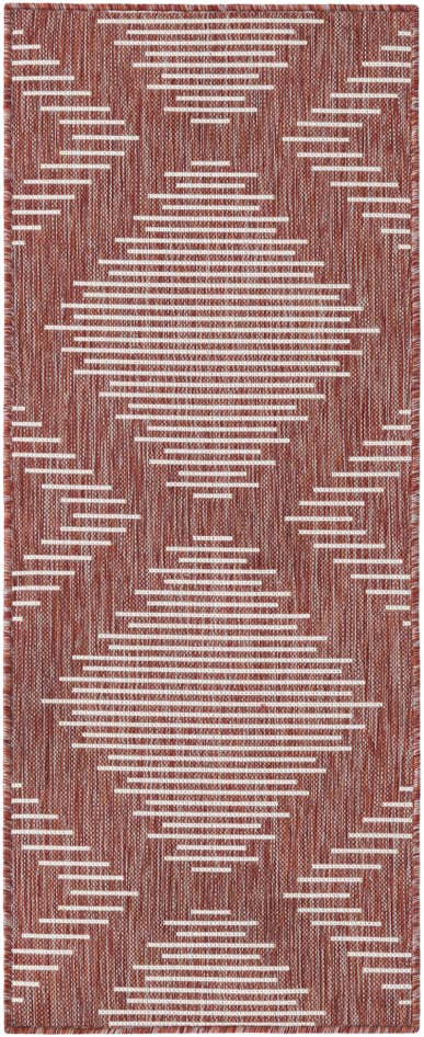 Detail image of 2' x 5' 3 Easy-Clean Modern Indoor / Outdoor Runner Rug