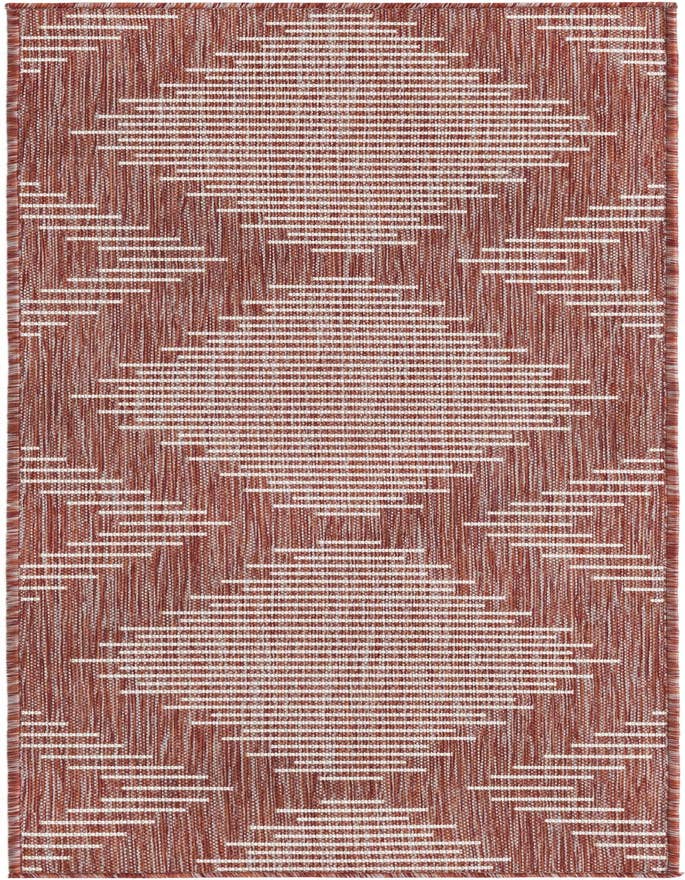 Detail image of 2' x 6' Easy-Clean Modern Indoor / Outdoor Runner Rug
