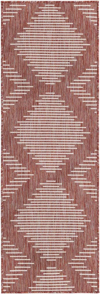 2' x 6' Easy-Clean Modern Indoor / Outdoor Runner Rug