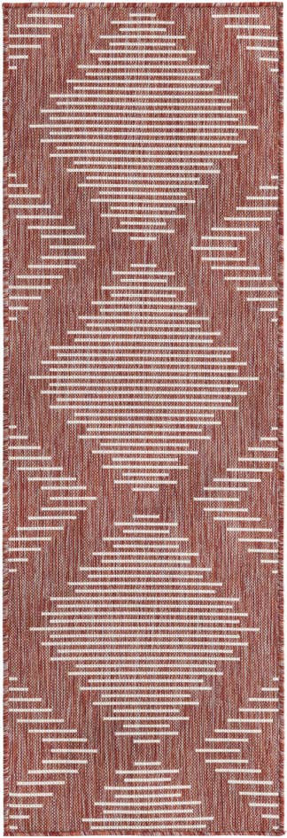 Detail image of 2' x 6' Easy-Clean Modern Indoor / Outdoor Runner Rug