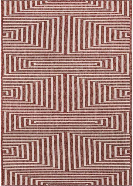 2' 7 x 12' Easy-Clean Modern Indoor / Outdoor Runner Rug