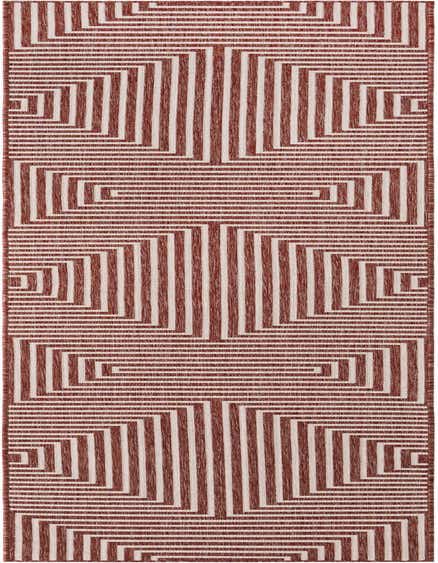 2' 7 x 12' Easy-Clean Modern Indoor / Outdoor Runner Rug