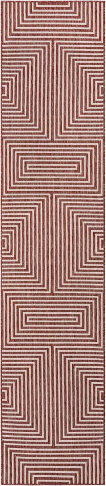 Detail image of 2' 7 x 12' Easy-Clean Modern Indoor / Outdoor Runner Rug