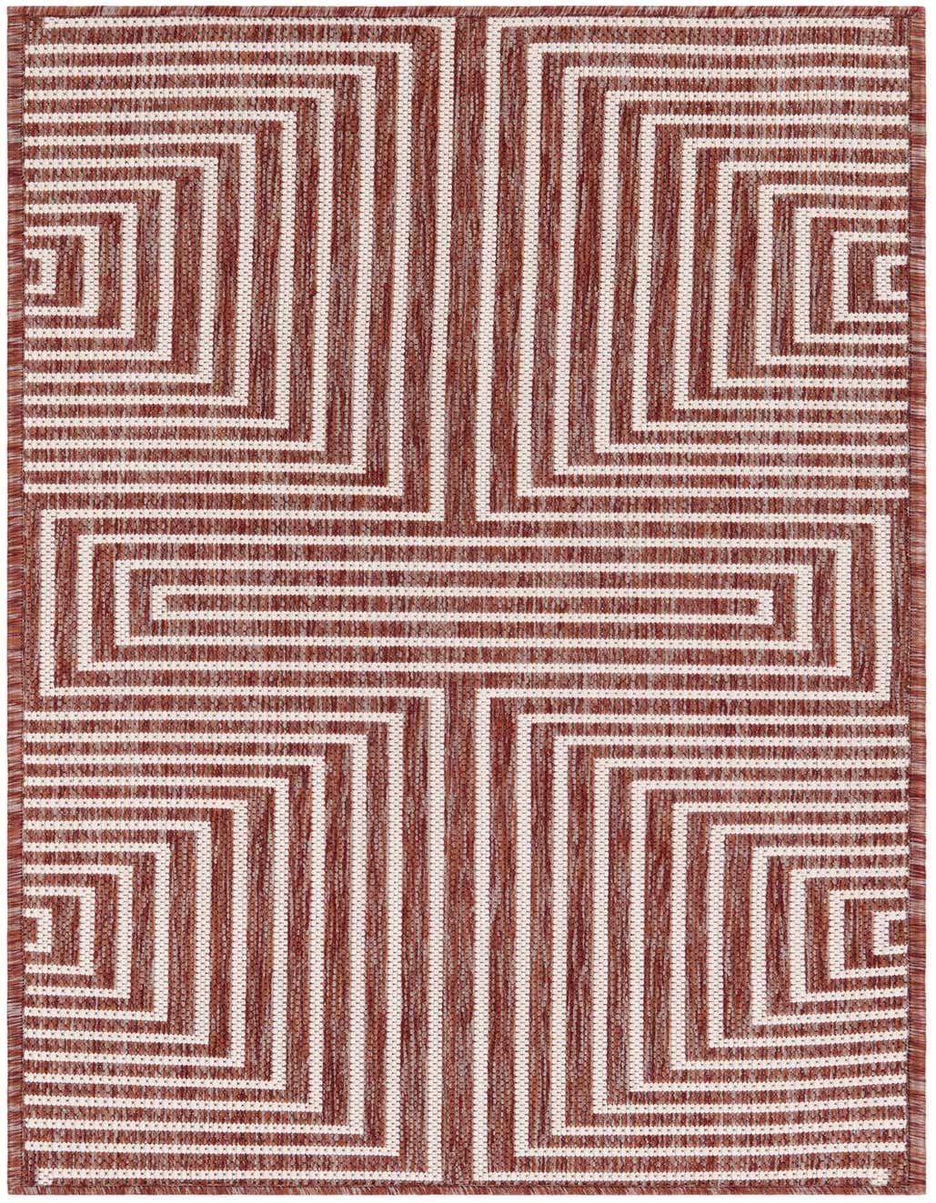 2' x 4' Easy-Clean Modern Indoor / Outdoor Runner Rug