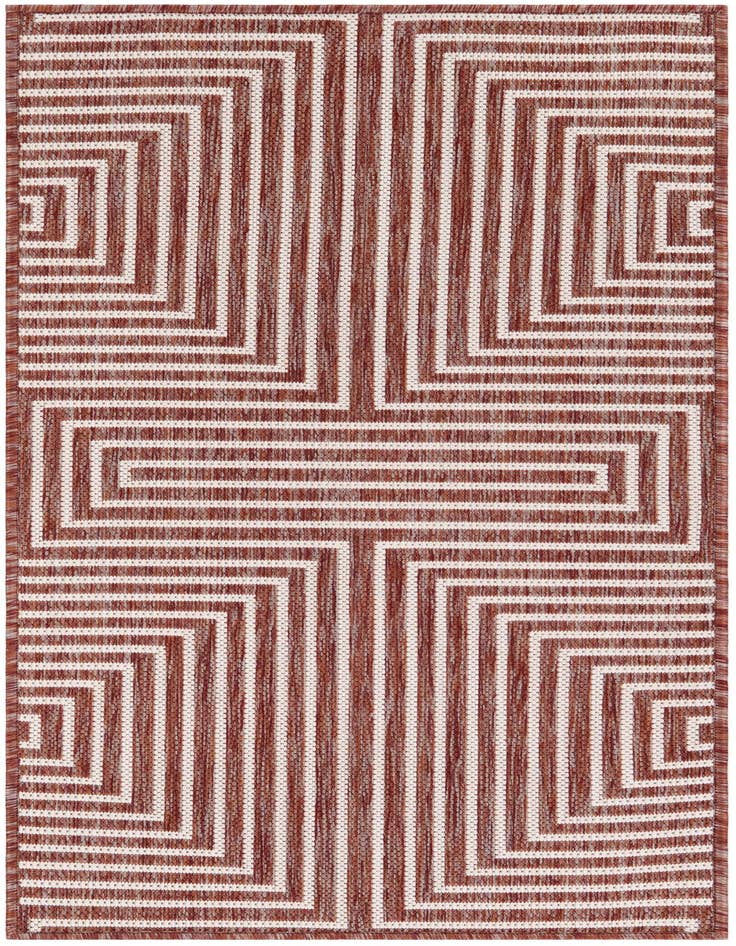 Detail image of 2' x 4' Easy-Clean Modern Indoor / Outdoor Runner Rug