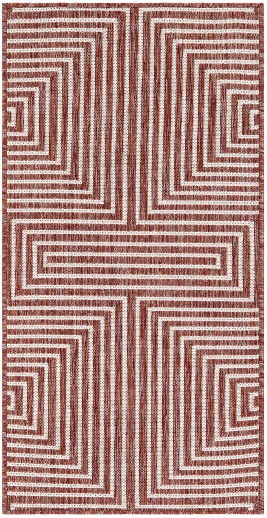 2' x 4' Easy-Clean Modern Indoor / Outdoor Runner Rug