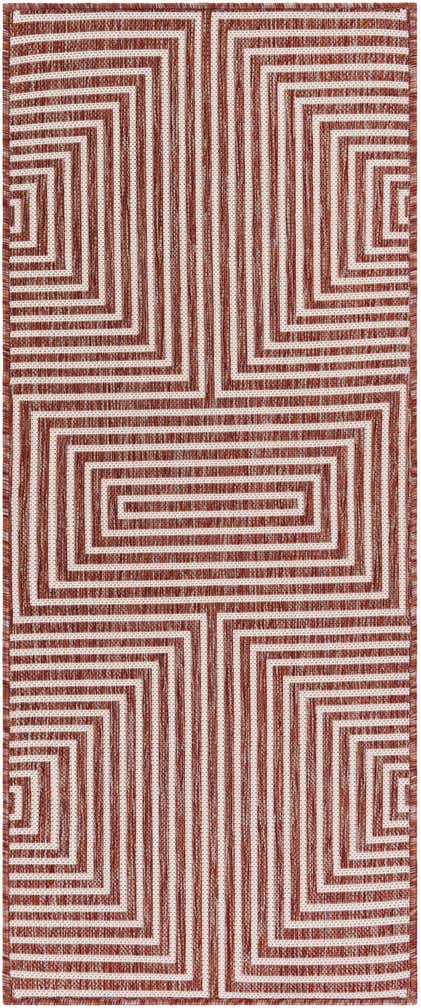 2' x 5' 3 Easy-Clean Modern Indoor / Outdoor Runner Rug