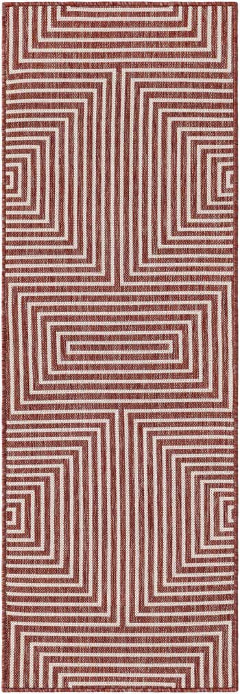 2' x 6' Easy-Clean Modern Indoor / Outdoor Runner Rug