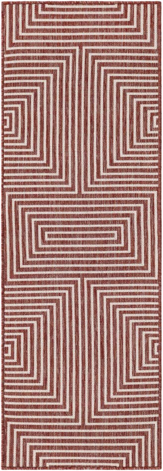 Detail image of 2' x 6' Easy-Clean Modern Indoor / Outdoor Runner Rug