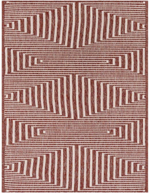 Detail image of 2' x 8' Easy-Clean Modern Indoor / Outdoor Runner Rug
