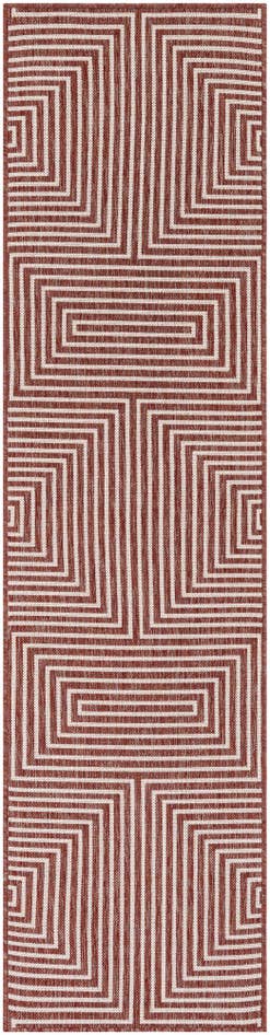 Detail image of 2' x 8' Easy-Clean Modern Indoor / Outdoor Runner Rug