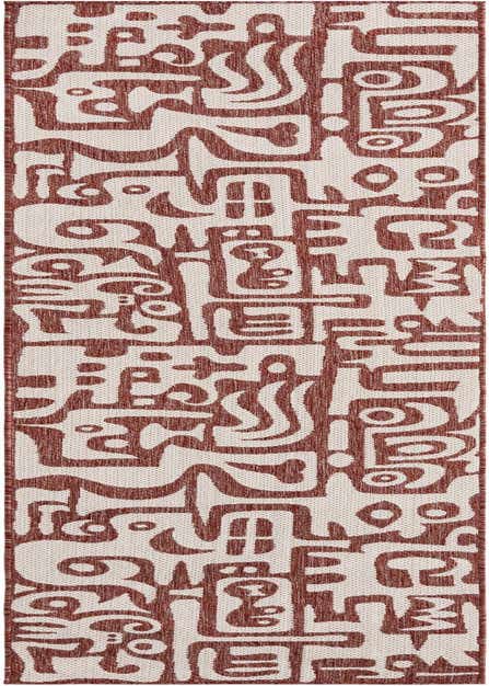 2' 7 x 12' Easy-Clean Modern Indoor / Outdoor Runner Rug
