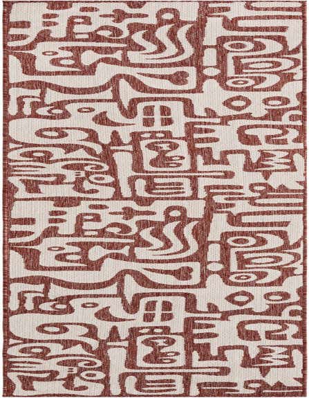 2' 7 x 12' Easy-Clean Modern Indoor / Outdoor Runner Rug