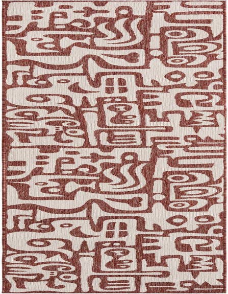 Detail image of 2' 7 x 12' Easy-Clean Modern Indoor / Outdoor Runner Rug