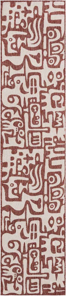 2' 7 x 12' Easy-Clean Modern Indoor / Outdoor Runner Rug