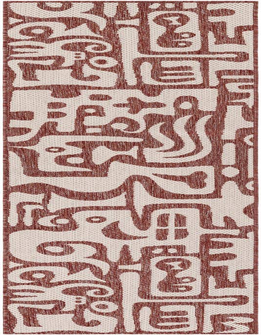 Detail image of 2' x 4' Easy-Clean Modern Indoor / Outdoor Runner Rug