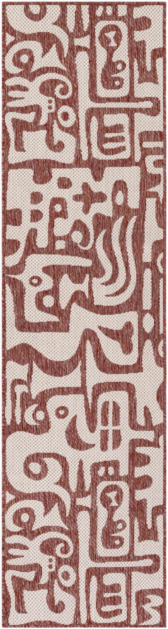 2' x 4' Easy-Clean Modern Indoor / Outdoor Runner Rug