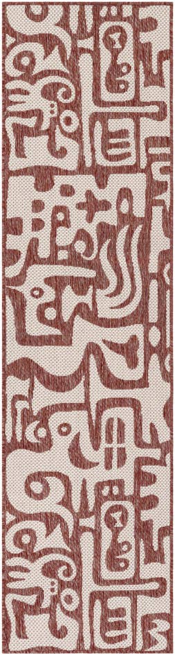 Detail image of 2' x 4' Easy-Clean Modern Indoor / Outdoor Runner Rug
