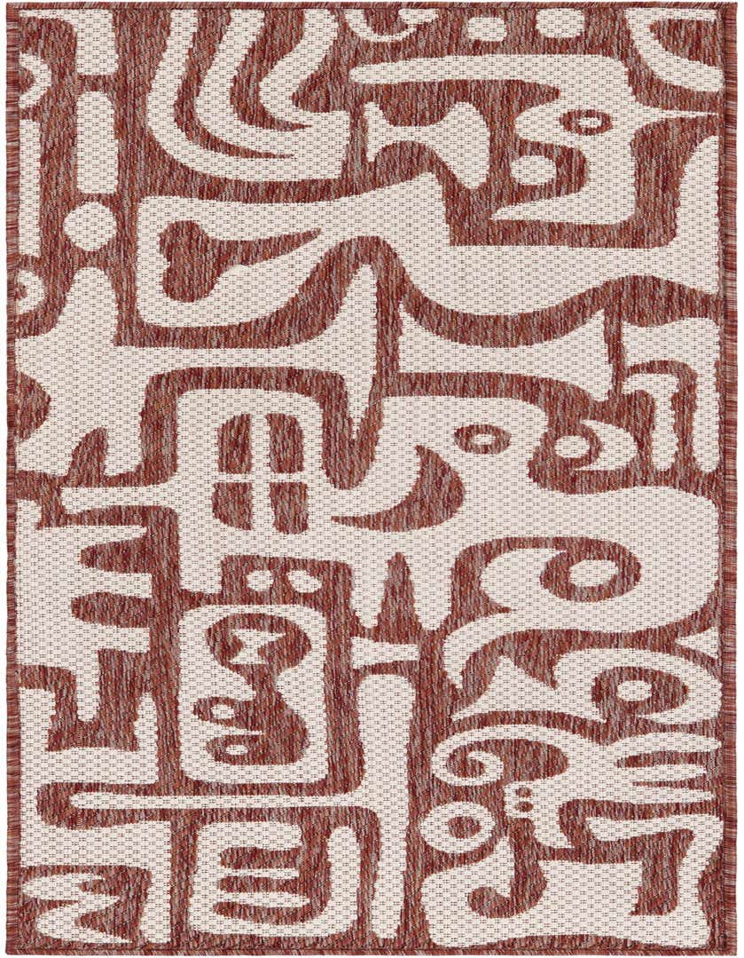 2' x 5' 3 Easy-Clean Modern Indoor / Outdoor Runner Rug