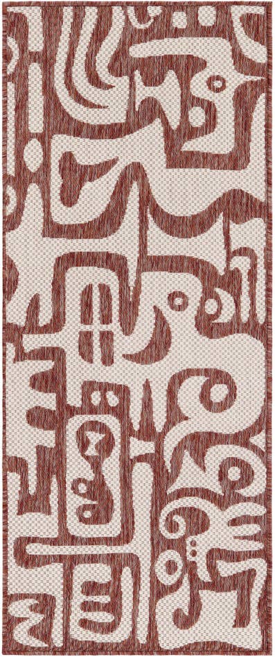 Detail image of 2' x 5' 3 Easy-Clean Modern Indoor / Outdoor Runner Rug
