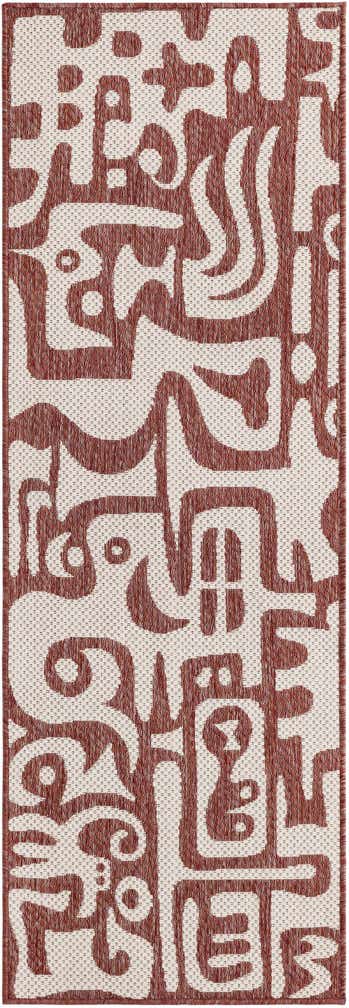 2' x 6' Easy-Clean Modern Indoor / Outdoor Runner Rug