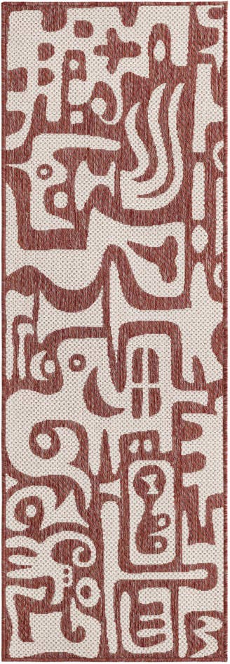 Detail image of 2' x 6' Easy-Clean Modern Indoor / Outdoor Runner Rug