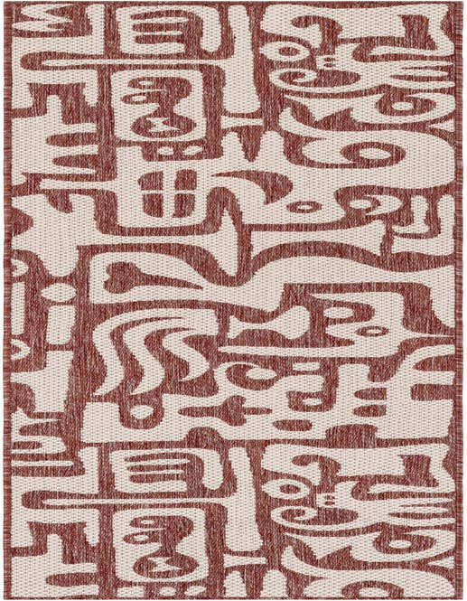 Detail image of 2' x 8' Easy-Clean Modern Indoor / Outdoor Runner Rug
