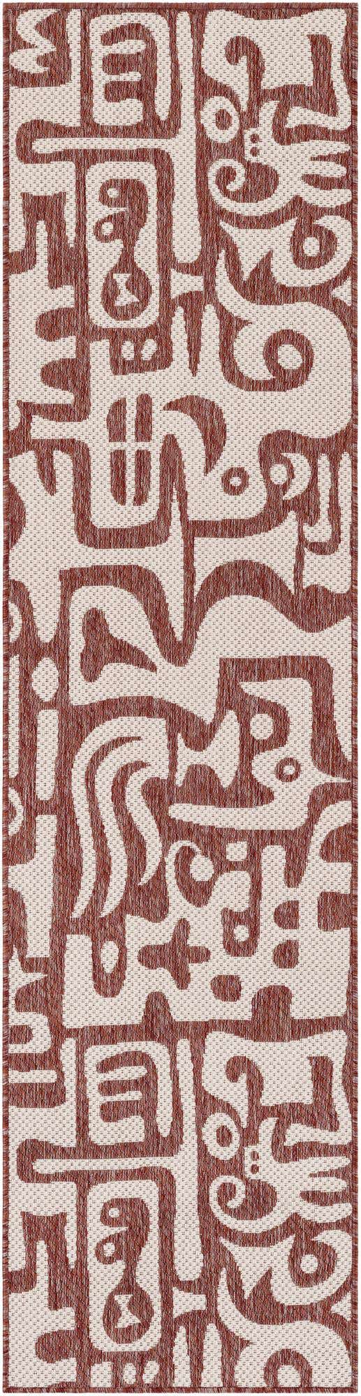 2' x 8' Easy-Clean Modern Indoor / Outdoor Runner Rug