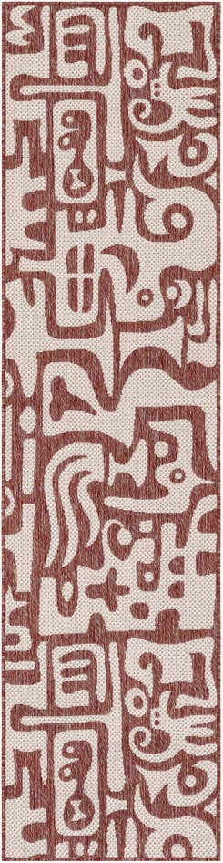 Detail image of 2' x 8' Easy-Clean Modern Indoor / Outdoor Runner Rug