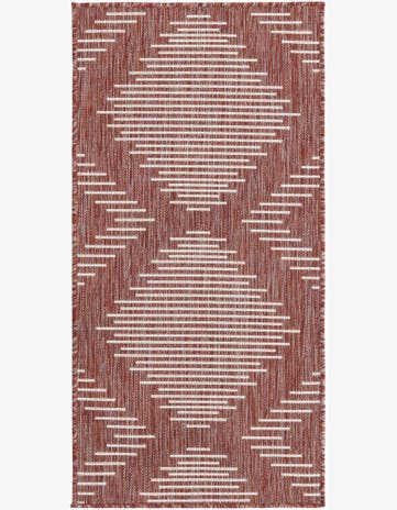 2' x 4' Easy-Clean Modern Indoor / Outdoor Runner Rug