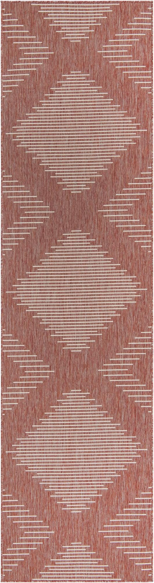 2' 7 x 12'  Washable Modern Indoor / Outdoor Runner Rug