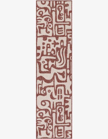 2' x 4' Easy-Clean Modern Indoor / Outdoor Runner Rug