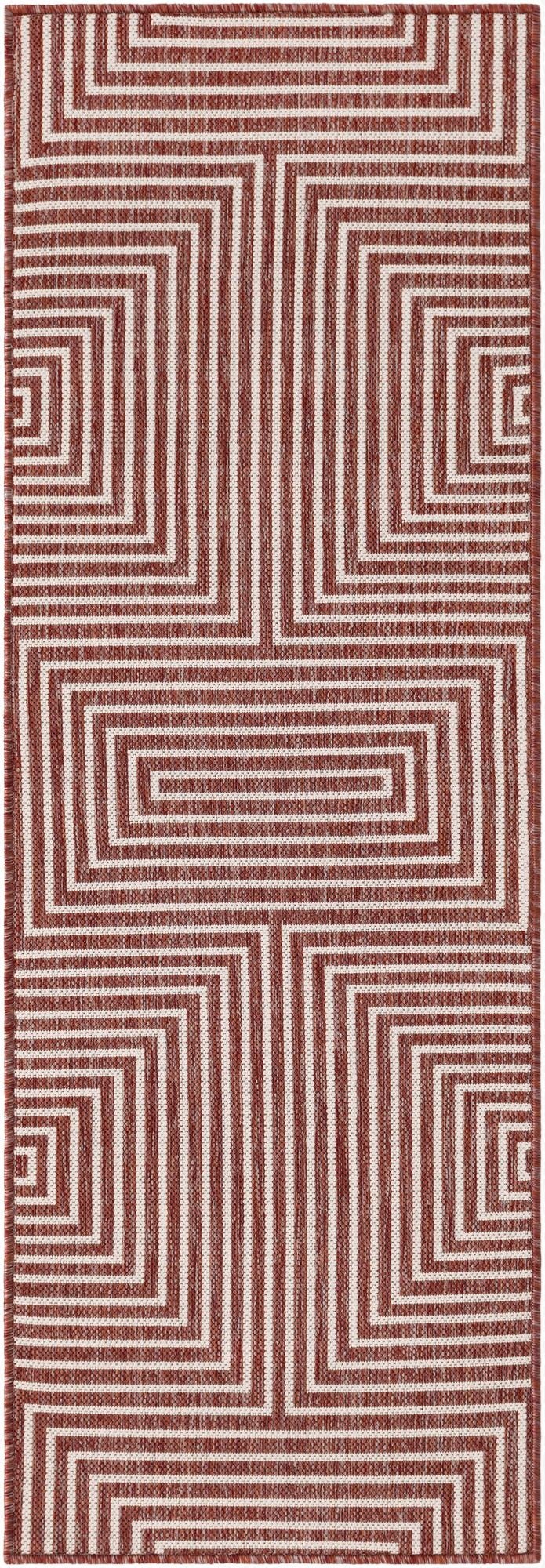 2' x 6'  Washable Modern Indoor / Outdoor Runner Rug