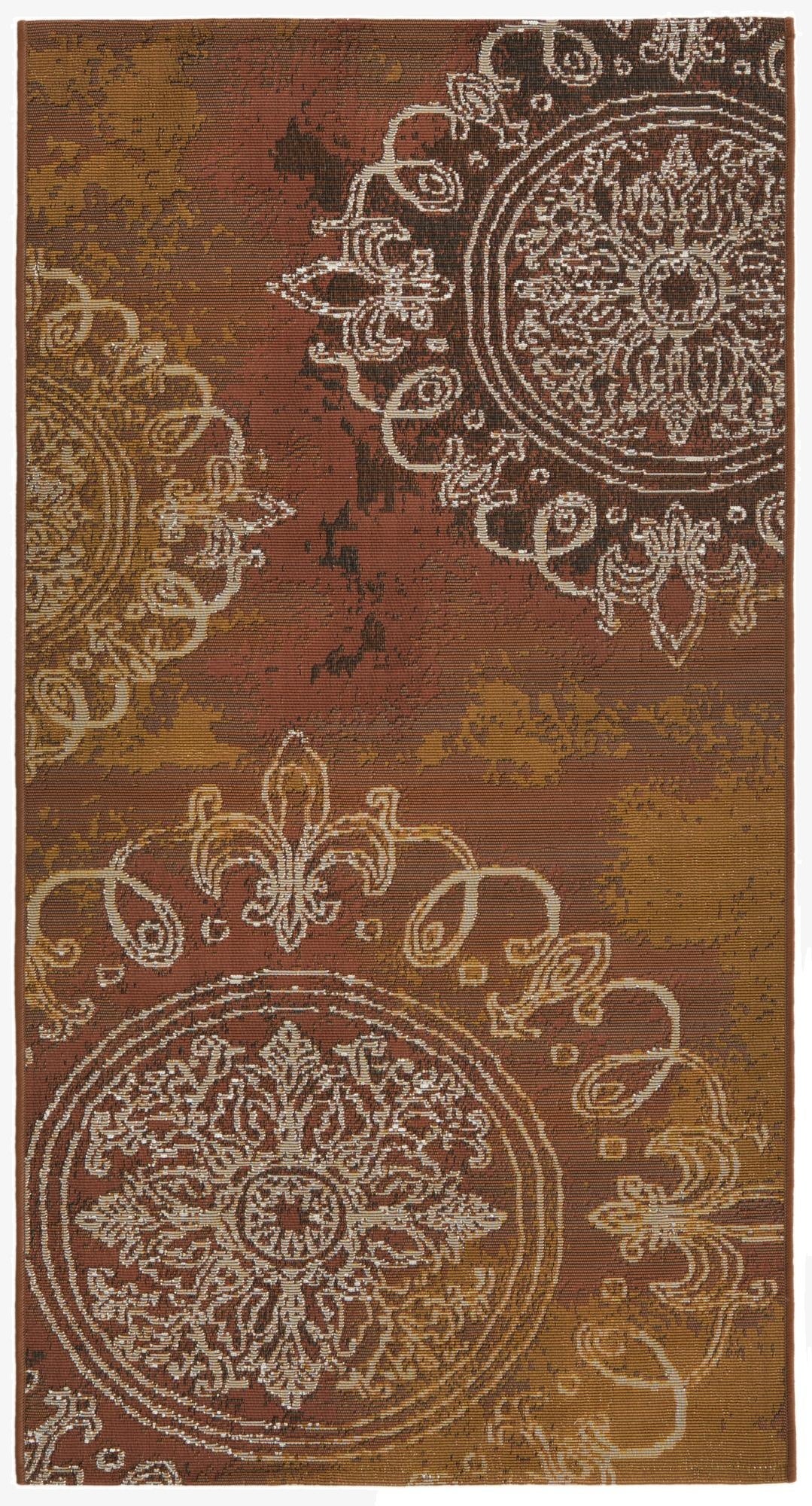 2' 7 x 5' 3  Washable Modern Indoor / Outdoor Runner Rug