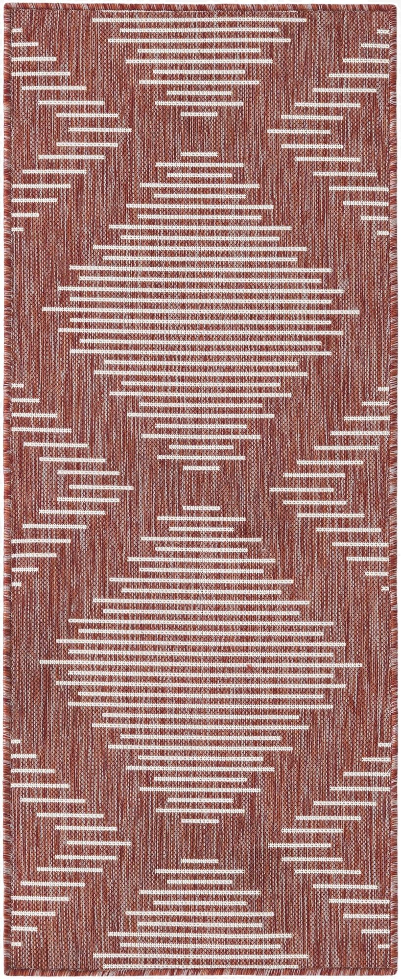 Primary image 2' x 5' 3  Washable Modern Indoor / Outdoor Runner Rug