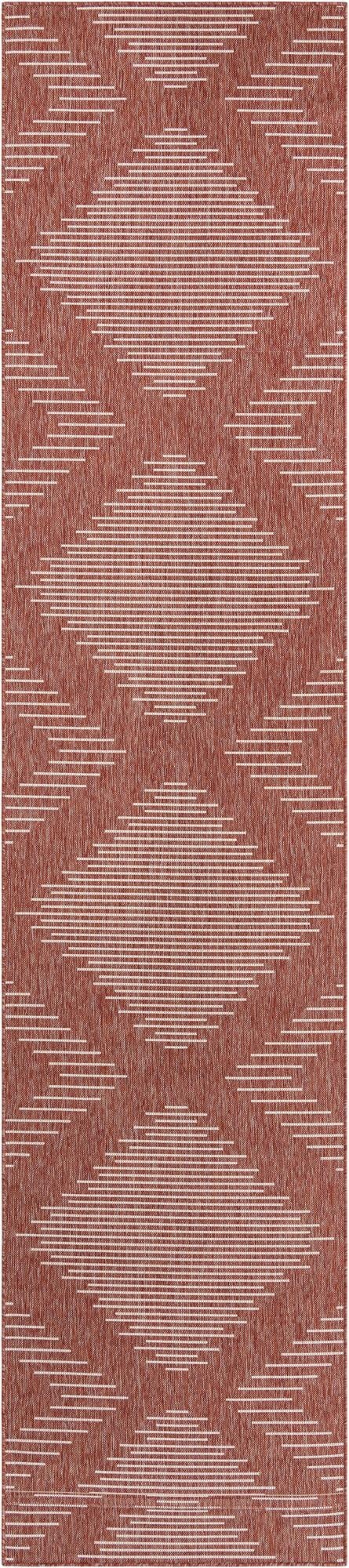 3' 3 x 14'  Washable Modern Indoor / Outdoor Runner Rug