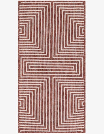 2' x 4' Easy-Clean Modern Indoor / Outdoor Runner Rug